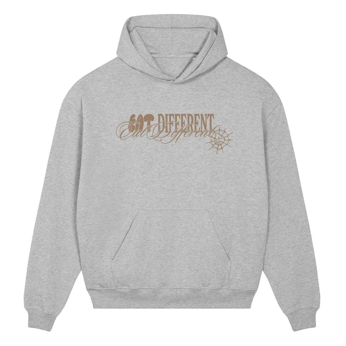 Eat Different Deluxe Organic Box Hoodie - Heather Grey