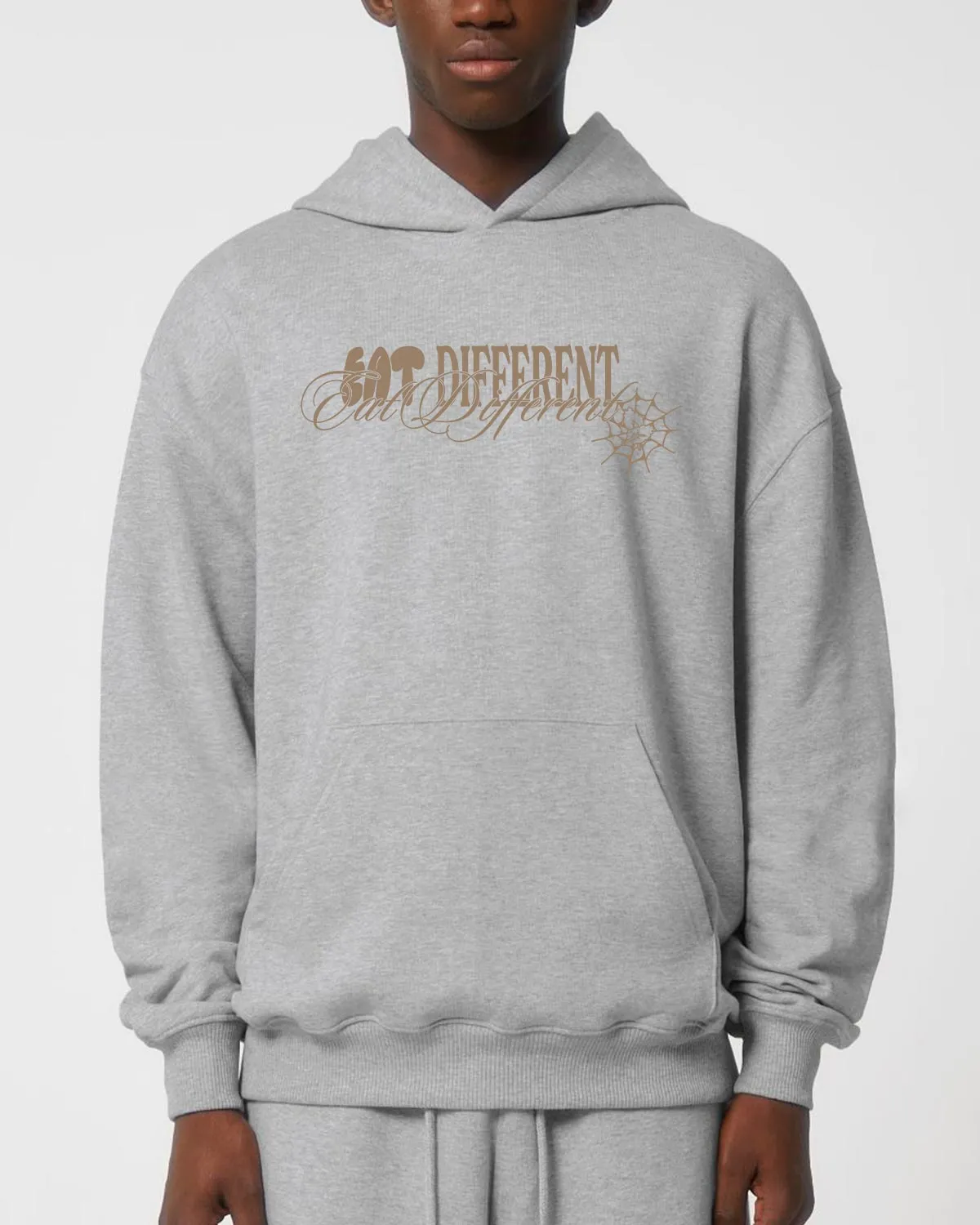 Eat Different Deluxe Organic Box Hoodie - Heather Grey