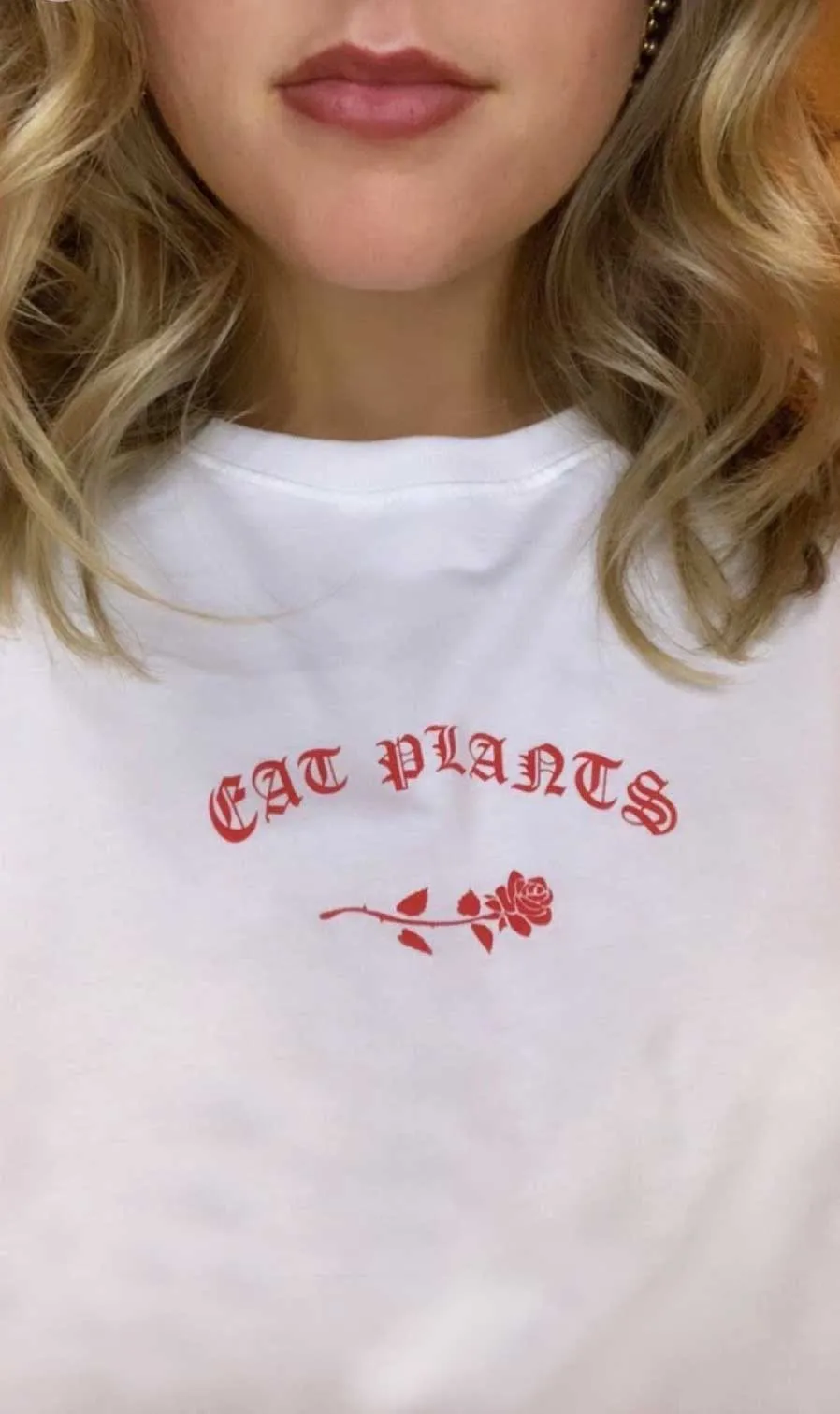 Eat Plants Scattered Roses - Long Sleeve - White