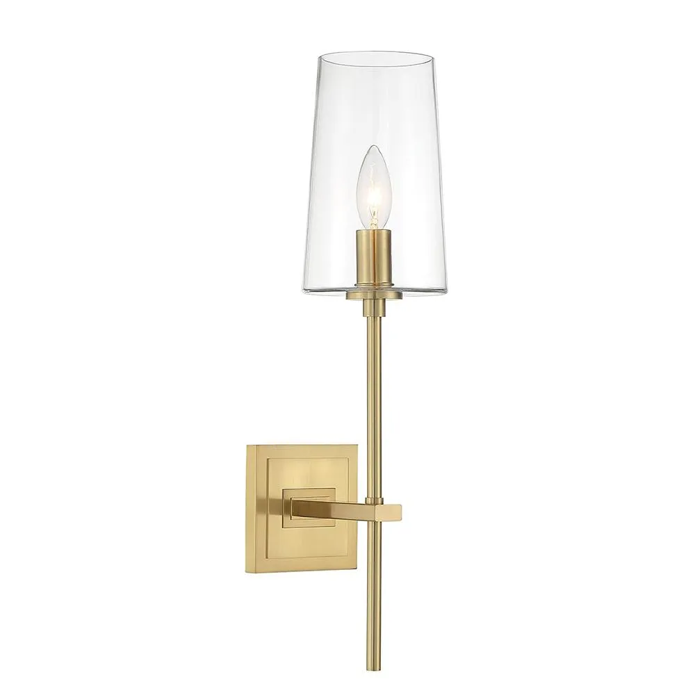 Elegant 1 Light Wall Sconce - Brass