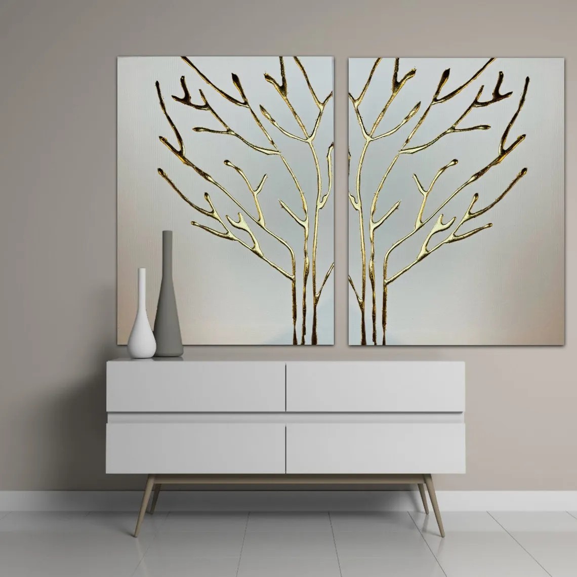 Elegant Gold-Leaf Branch