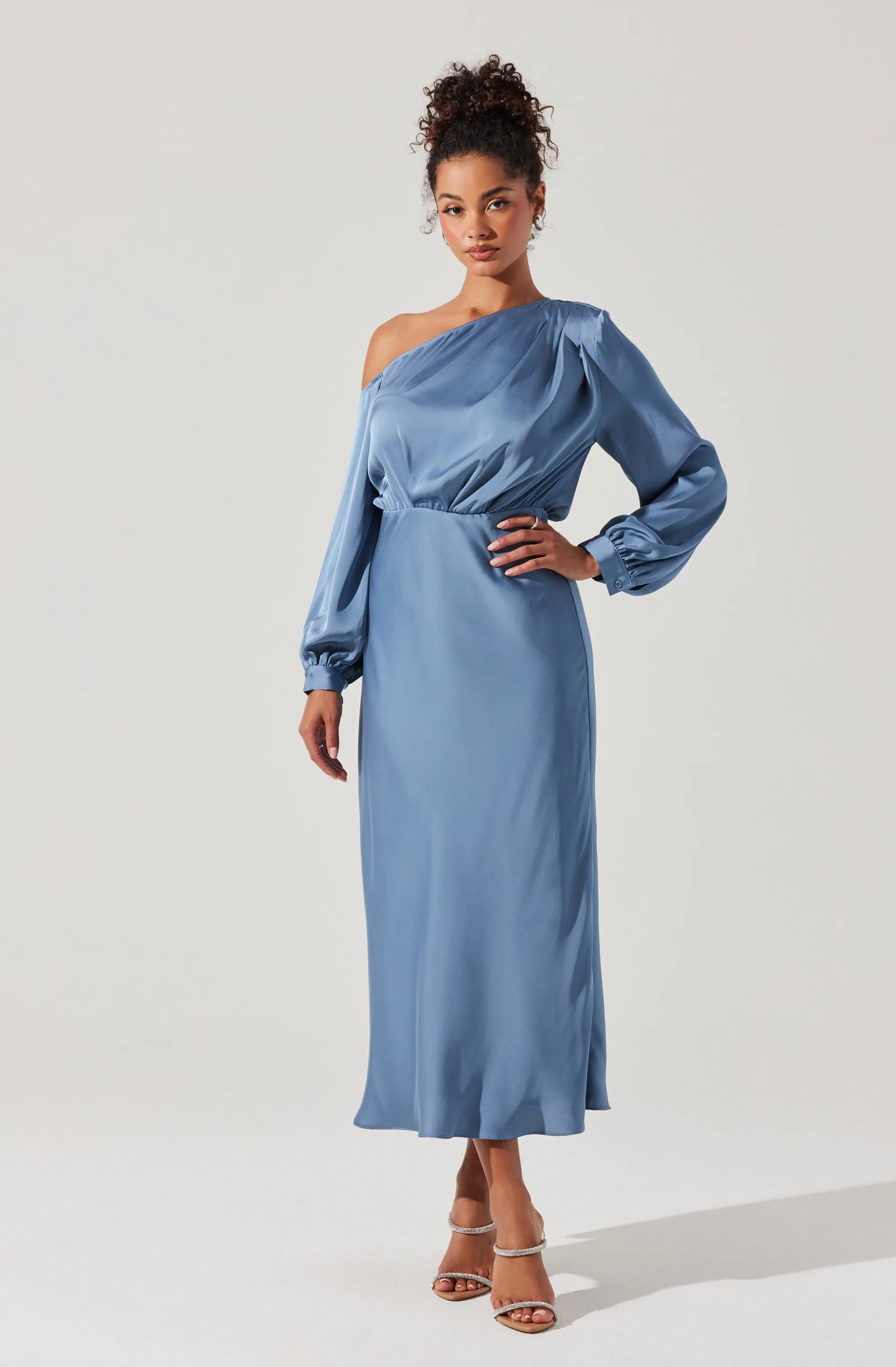 Elwood Satin Off Shoulder Dress