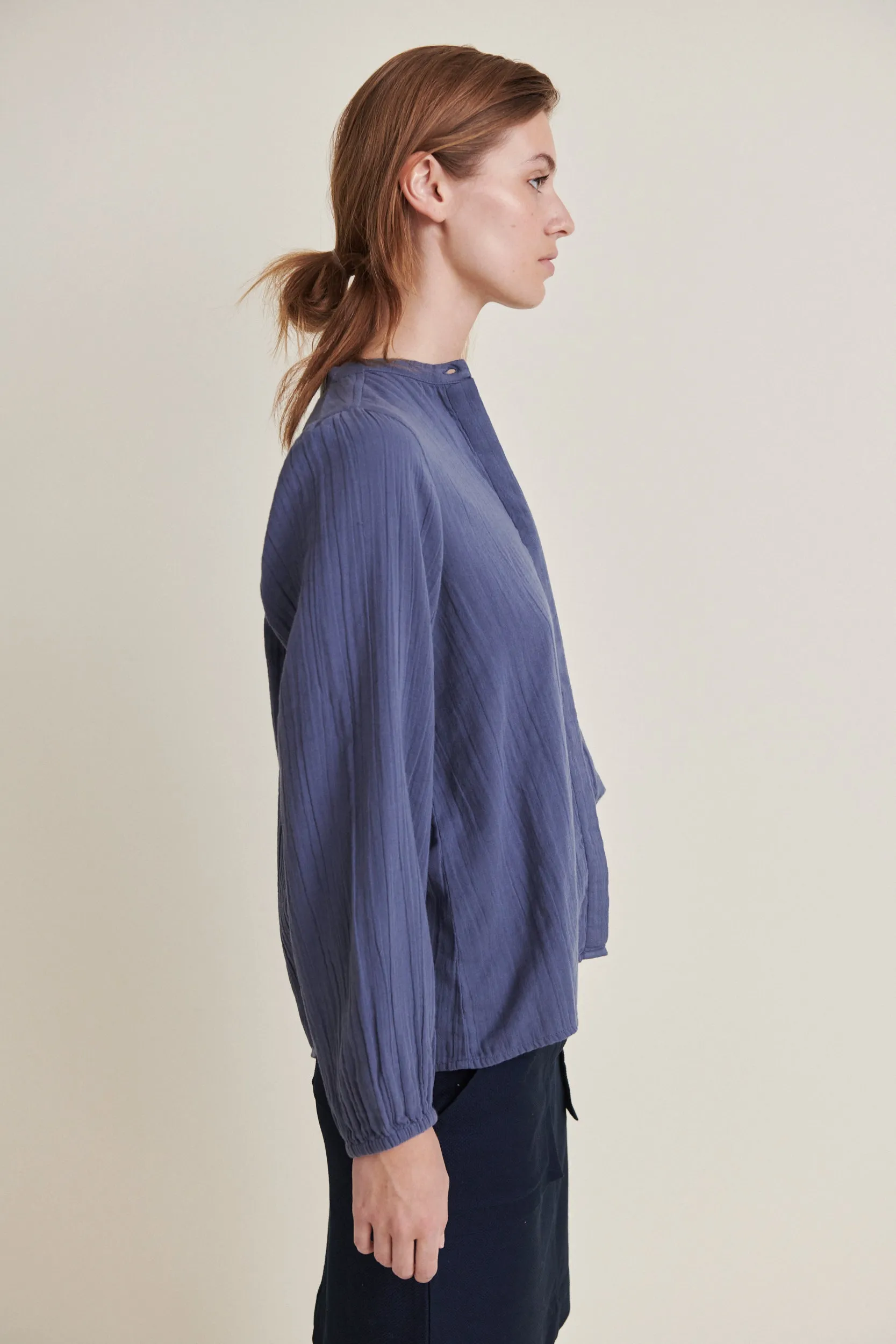 Ember LS Shirt GOTS - Vintage Indigo