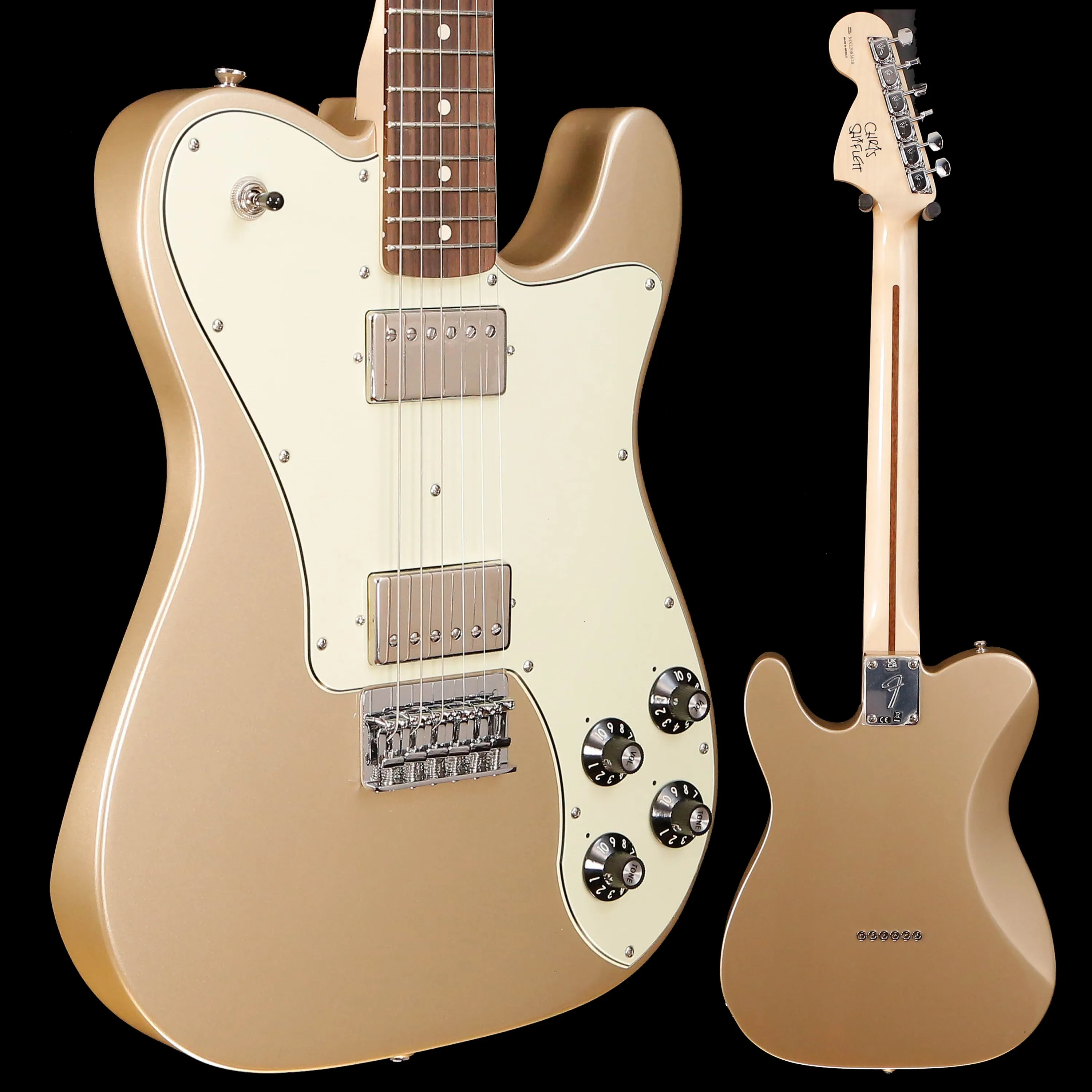 Fender Chris Shiflett Telecaster Deluxe, Rosewood Fb, Shoreline Gold