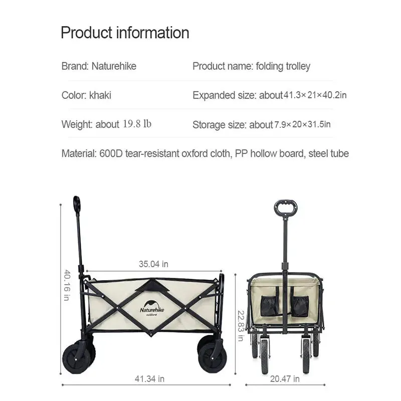 Folding Wagon Garden Patio Camping Cart