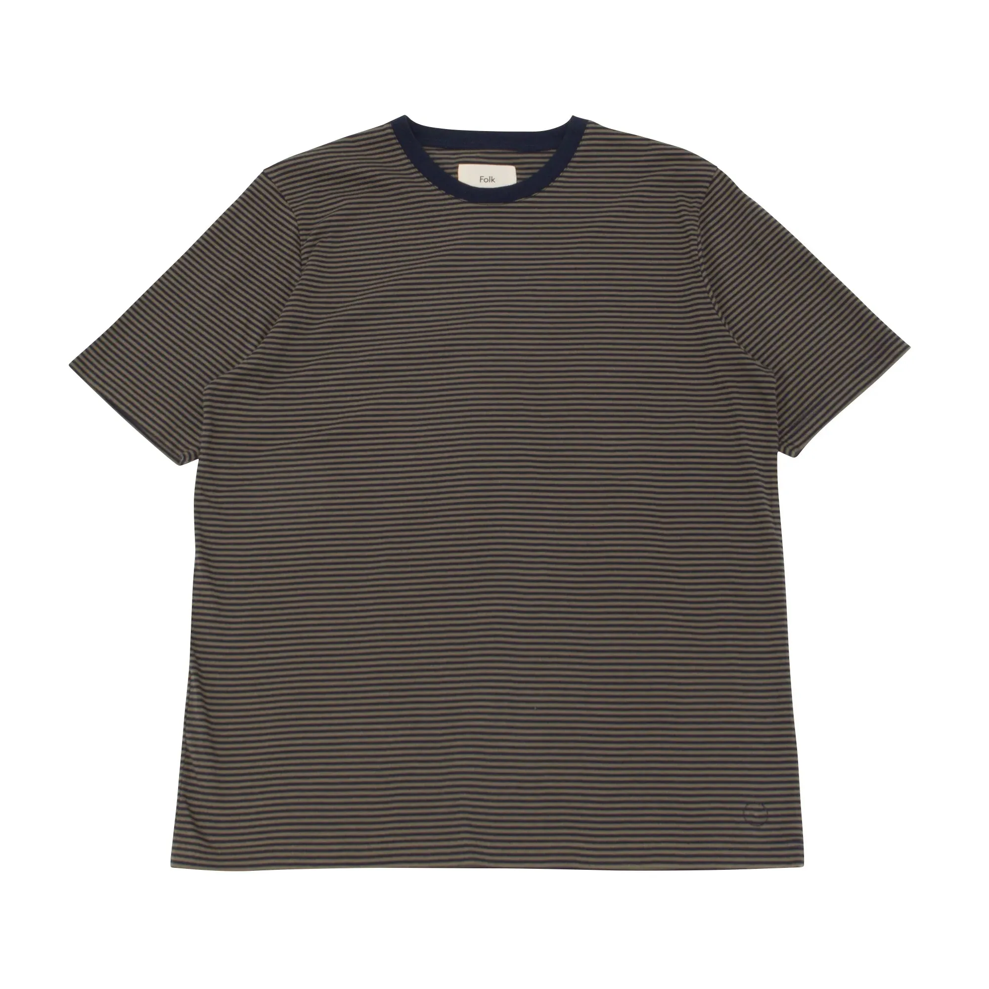 Folk Stripe Tee Navy Sage