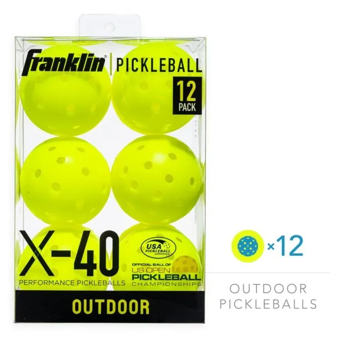 Franklin Pickleball X-40 Outdoor 12-Pack