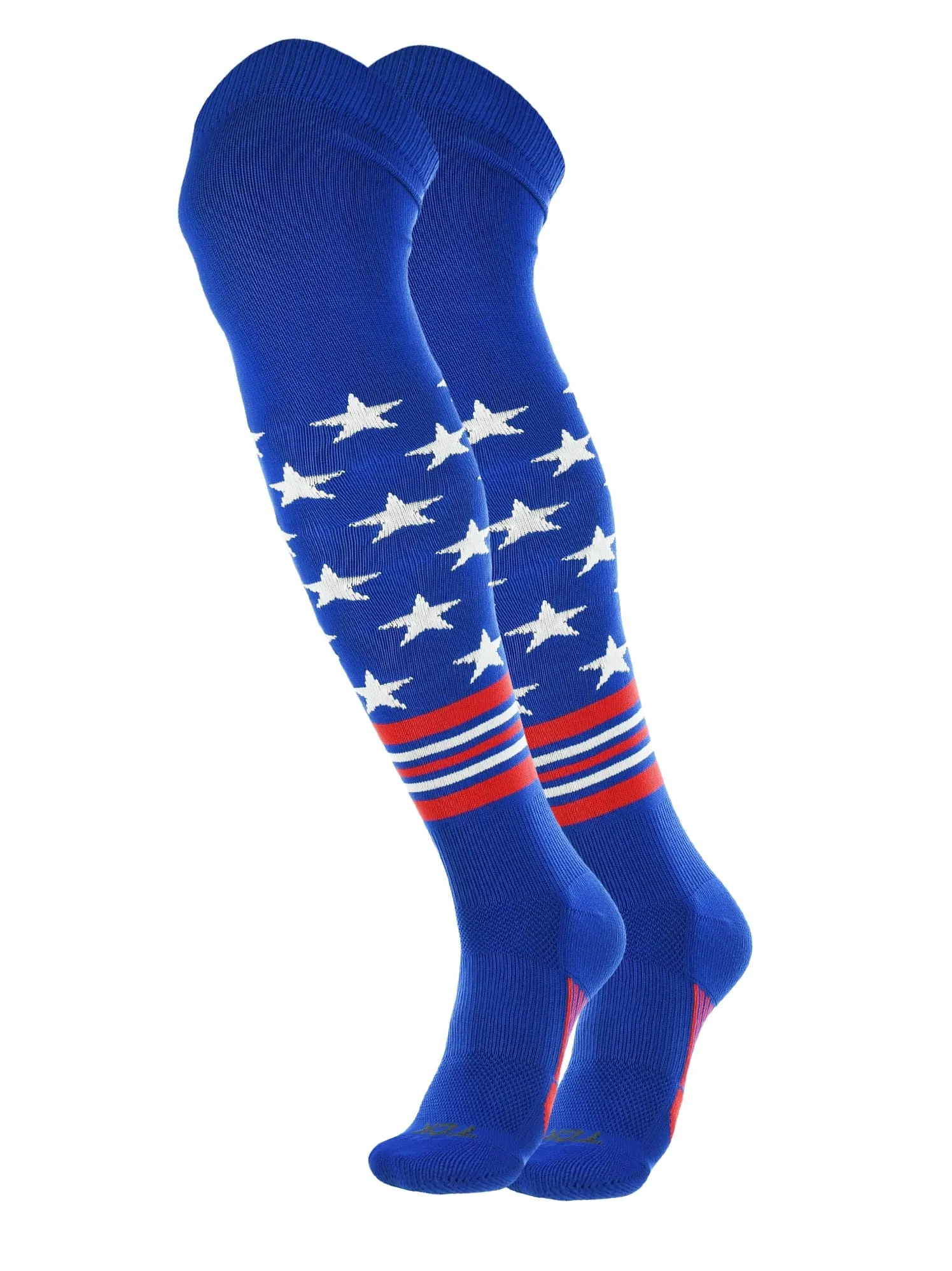 Freedom Baseball Socks USA Stripes Over the Knee