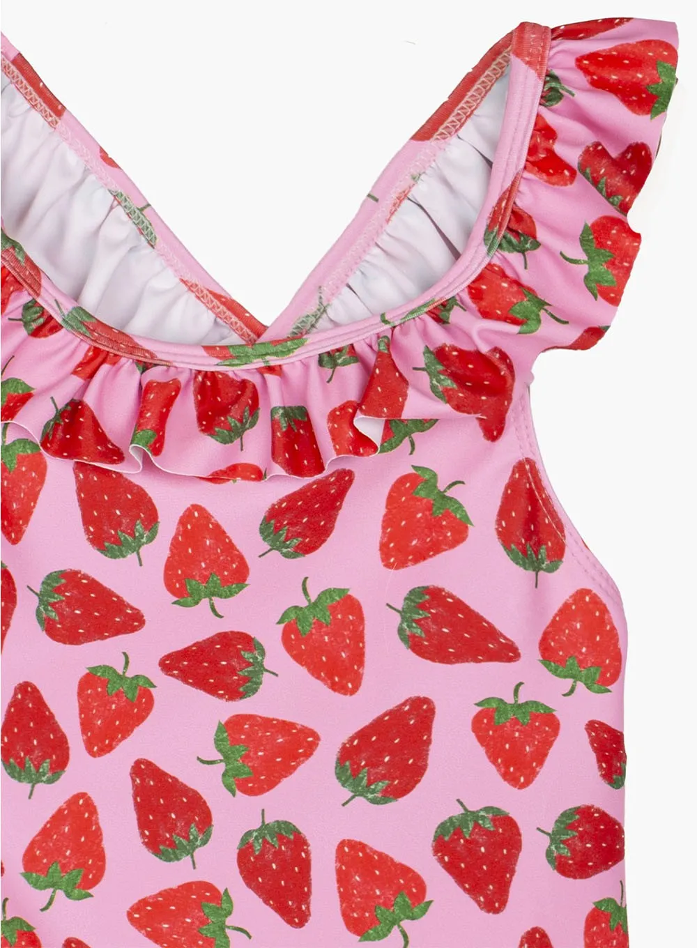 Frill Swimsuit in Strawberry