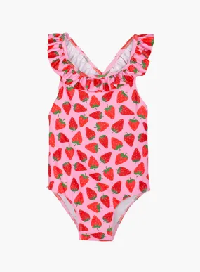 Frill Swimsuit in Strawberry