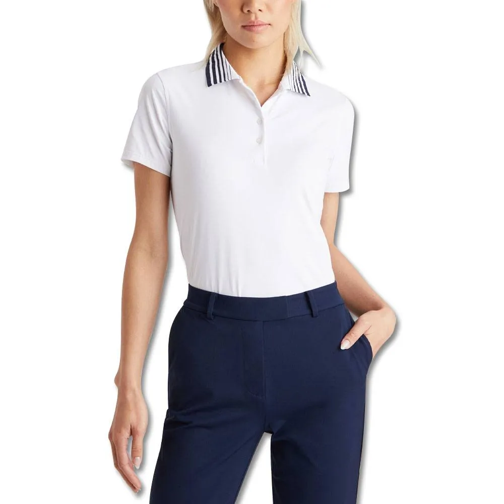 Gfore Pleated Collar Silky Tech Nylon Golf Polo 2023 Women