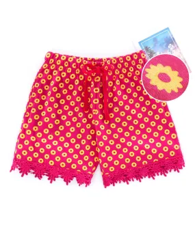 Girls Cotton Jersey Shorts with Lace