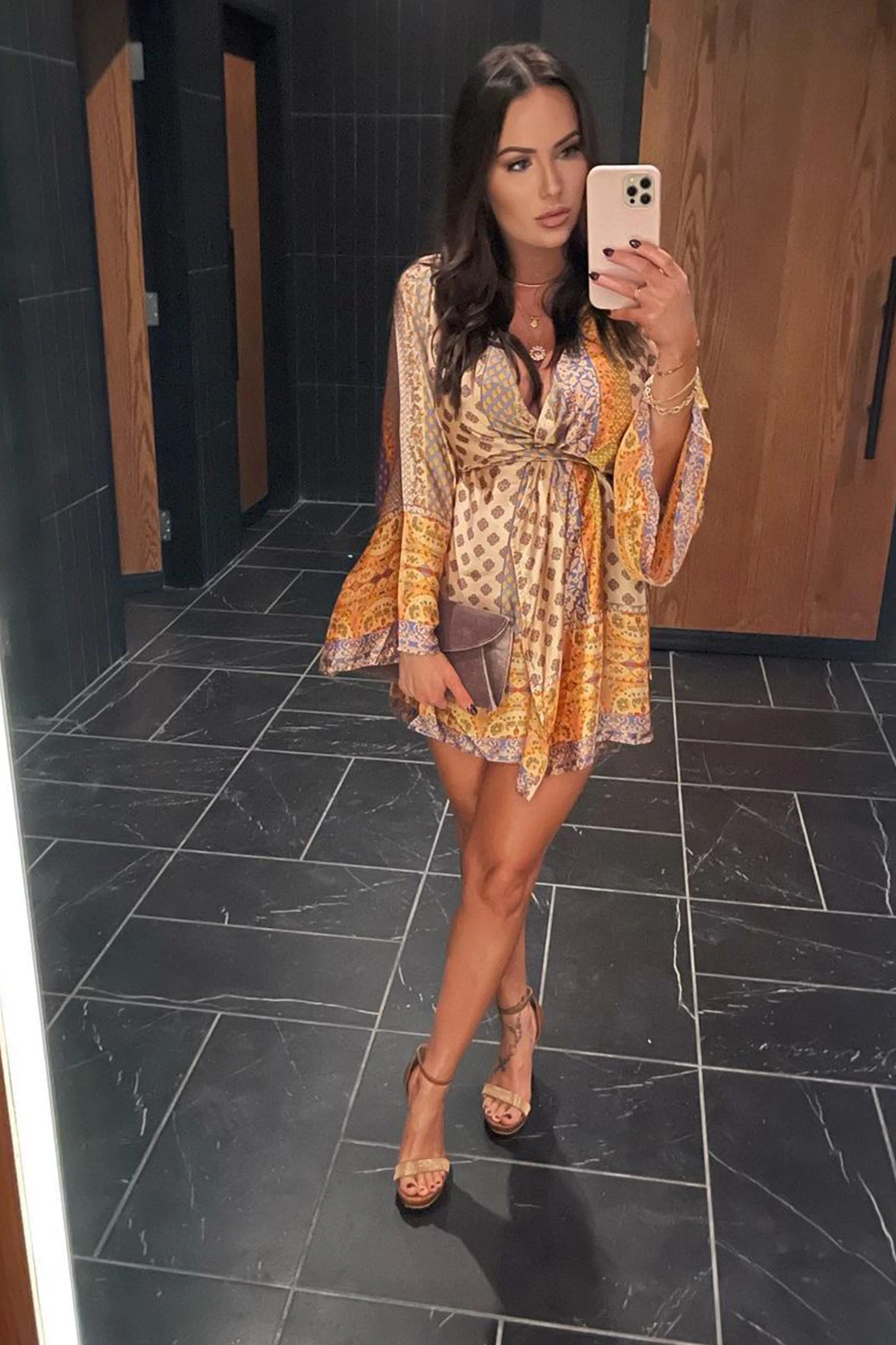 Gold Standard Multicolored Kimono Dress