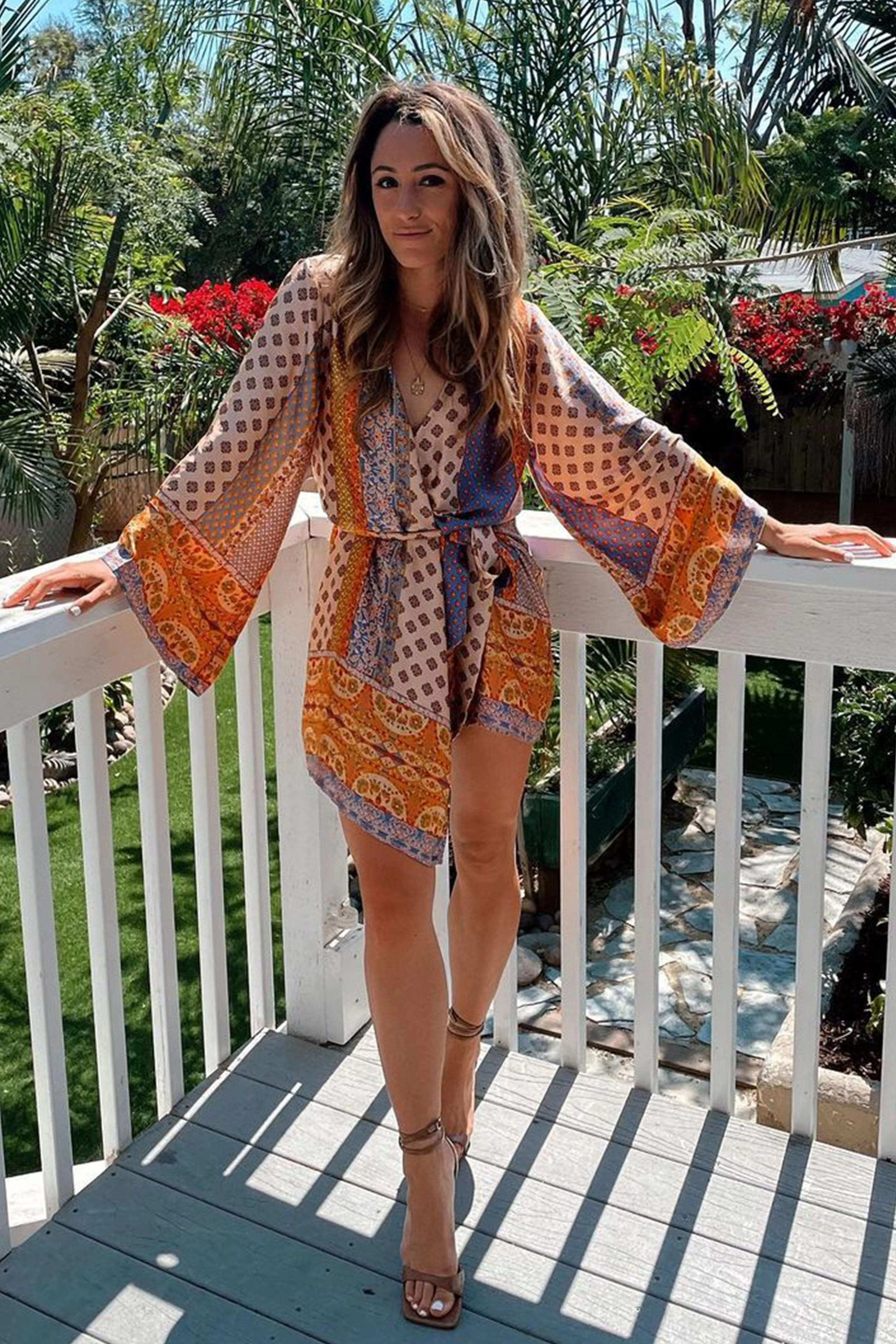 Gold Standard Multicolored Kimono Dress