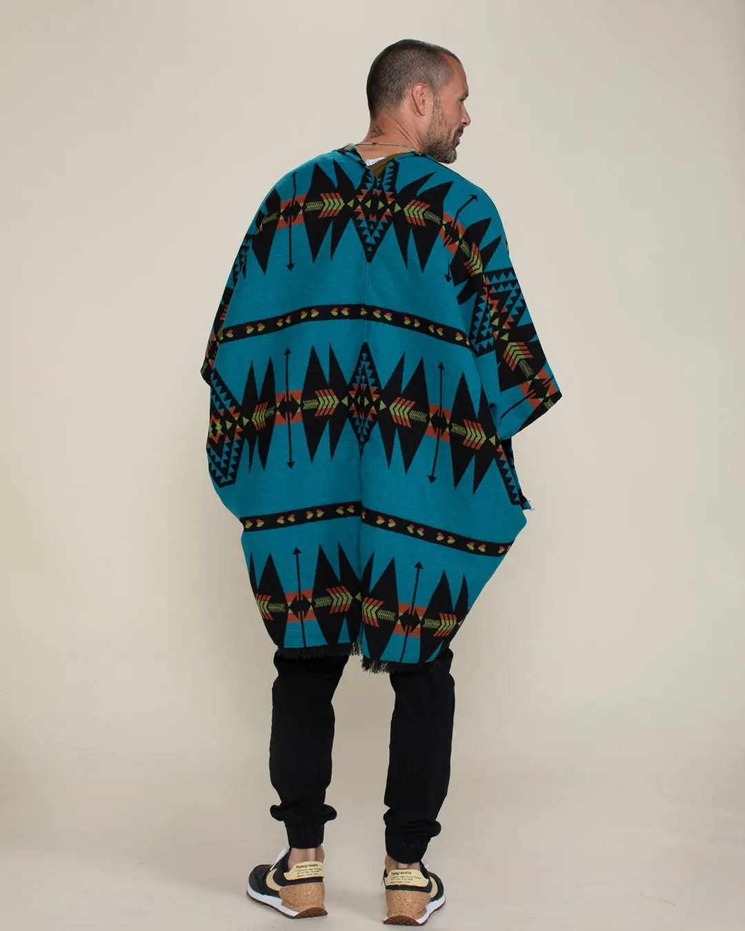 Grey Wolf Fabric Poncho | Men's