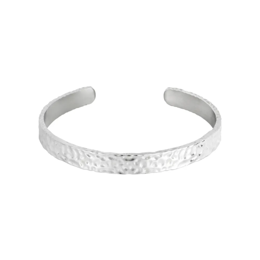 Hammered Silver Cuff Bracelet