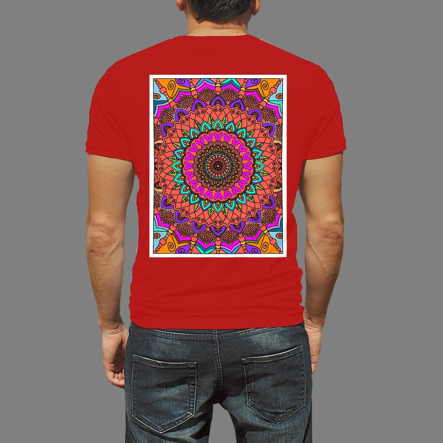 Hand-Drawn Mandala Art T-Shirt - Unisex Design