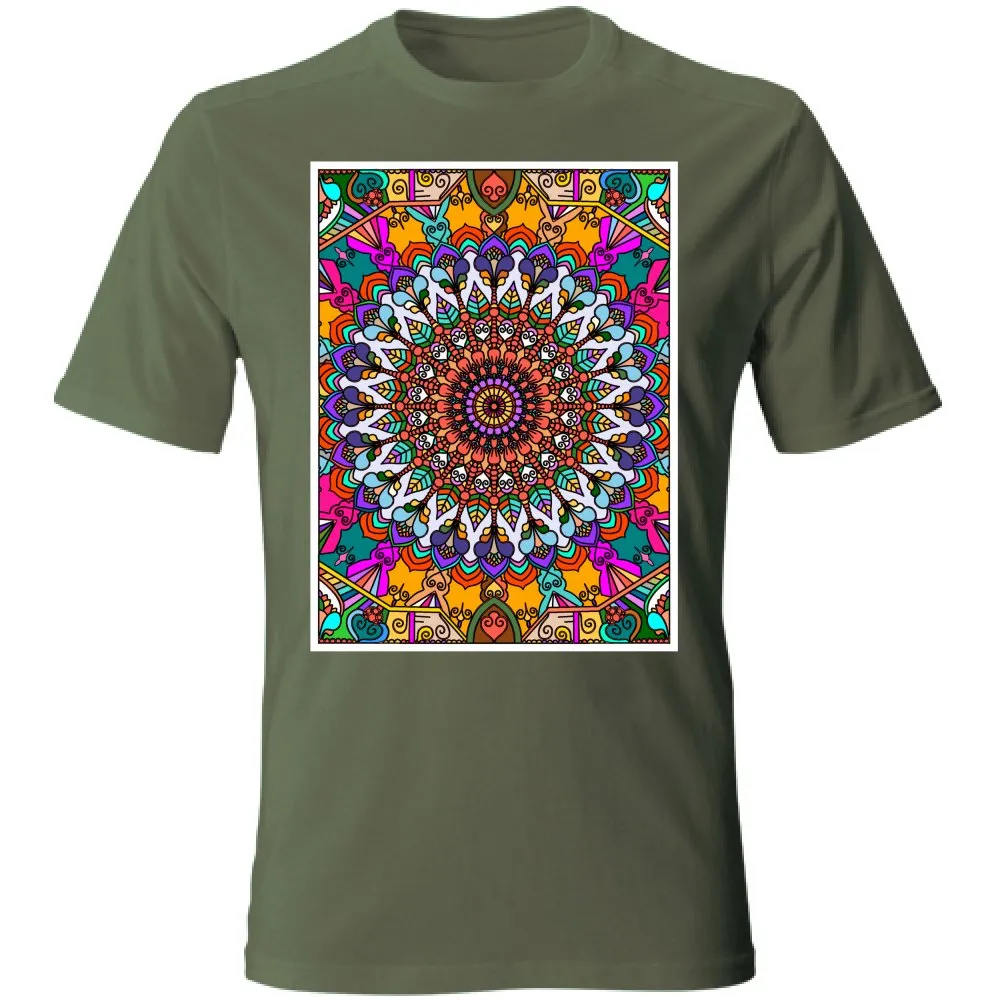 Hand-Drawn Mandala Art T-Shirt - Unisex Design