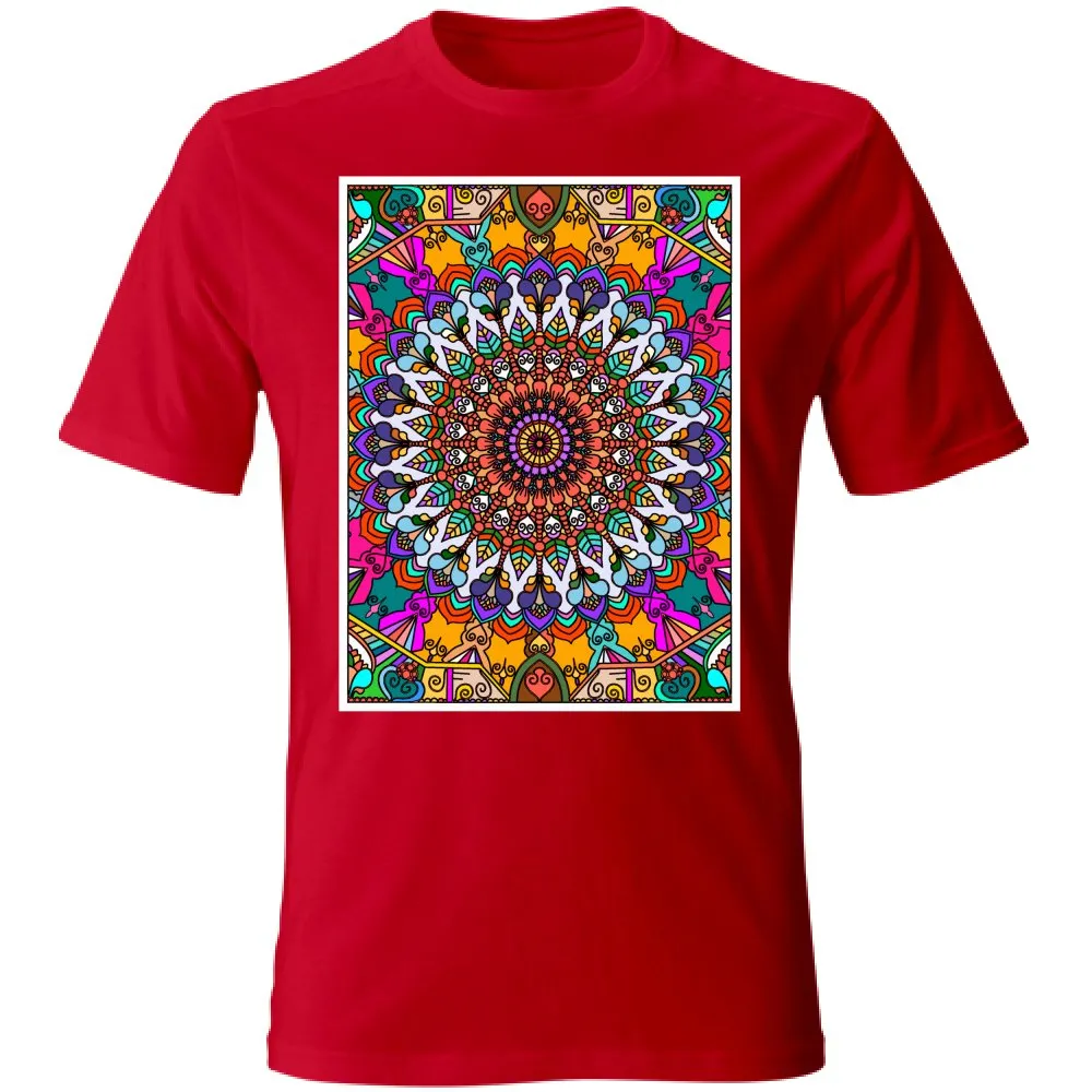 Hand-Drawn Mandala Art T-Shirt - Unisex Design