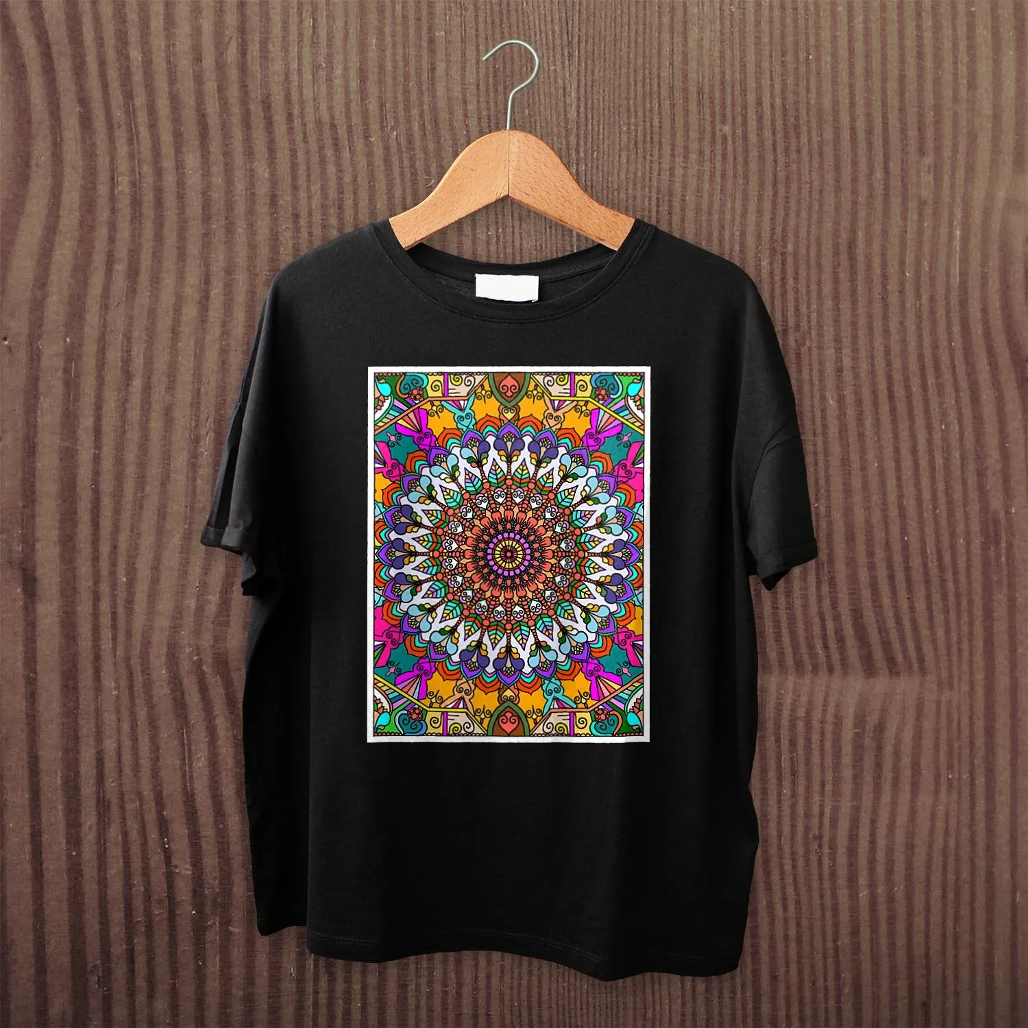 Hand-Drawn Mandala Art T-Shirt - Unisex Design