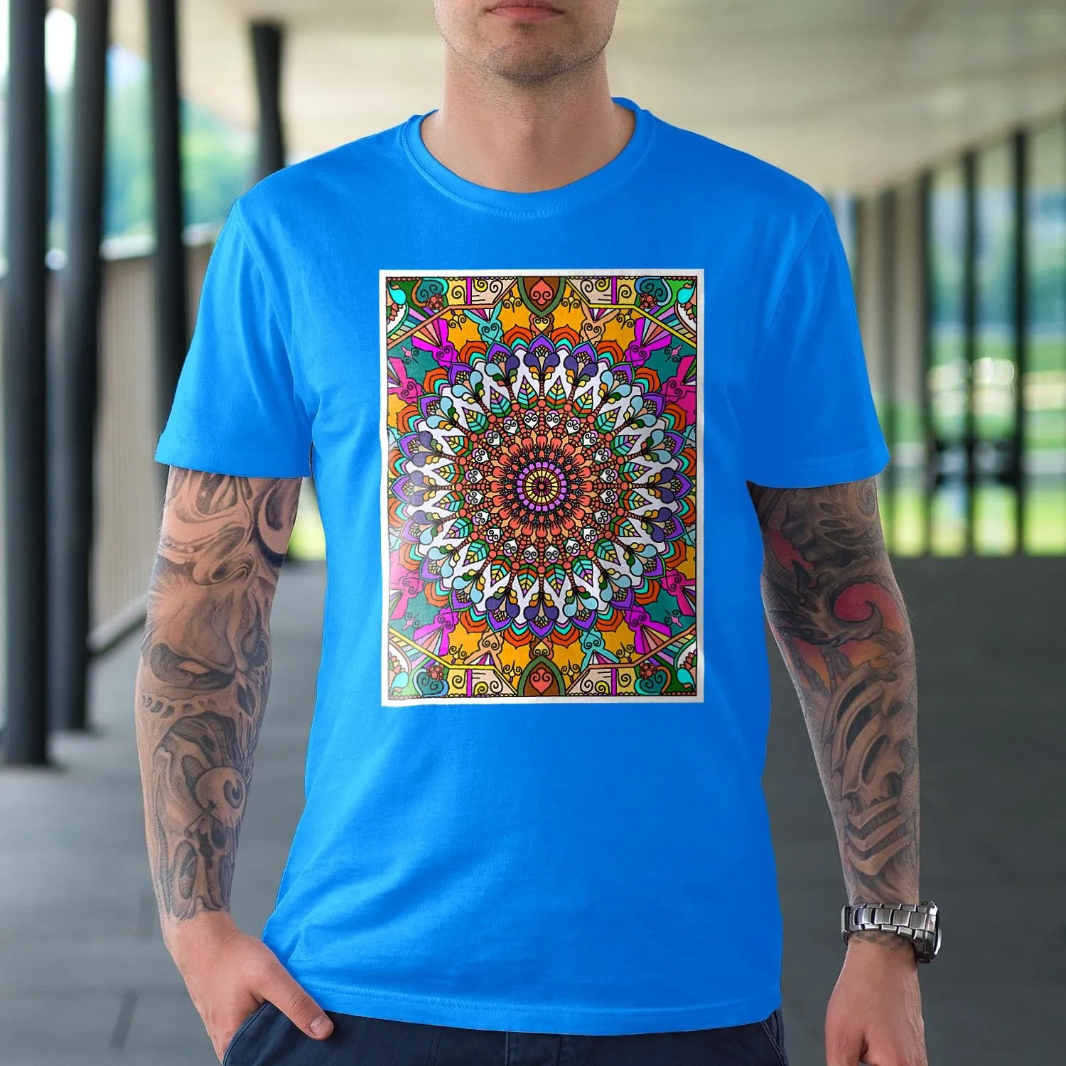 Hand-Drawn Mandala Art T-Shirt - Unisex Design