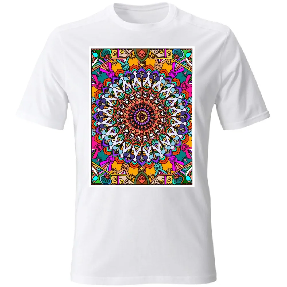 Hand-Drawn Mandala Art T-Shirt - Unisex Design