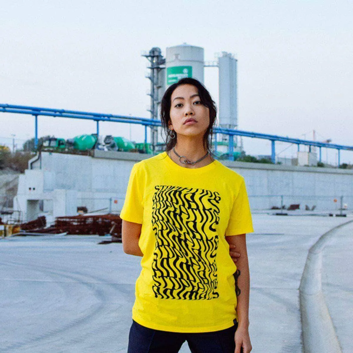 Illusions Tee - Stop Eating Animals - Cyber Yellow