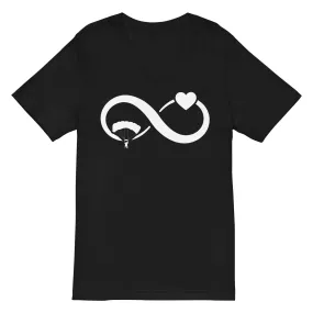 Infinity Heart and Paragliding - Herren V-Neck Shirt