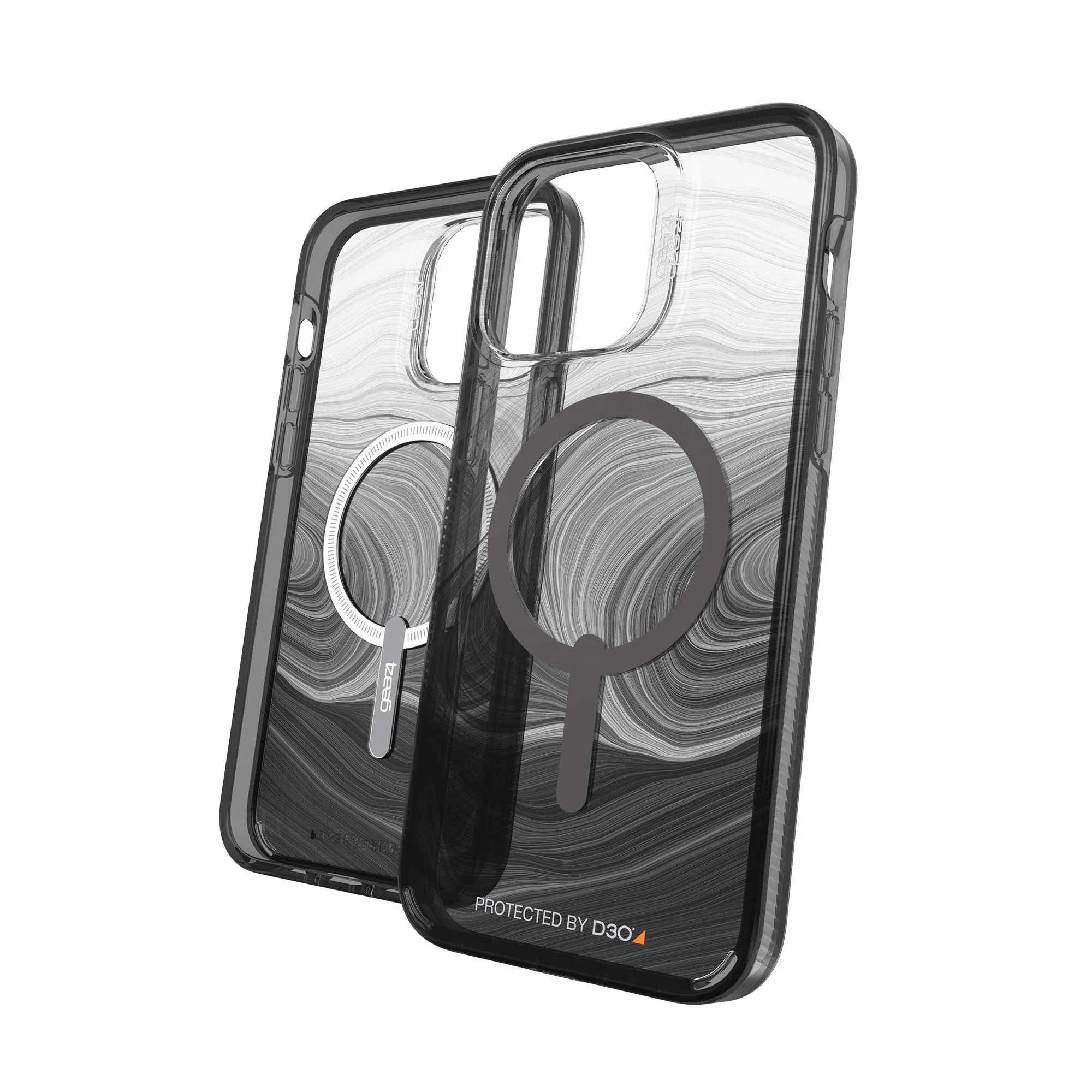 iPhone 14 Pro Max Gear4 D3O Milan Snap Case - Black Swirl - 15-10147