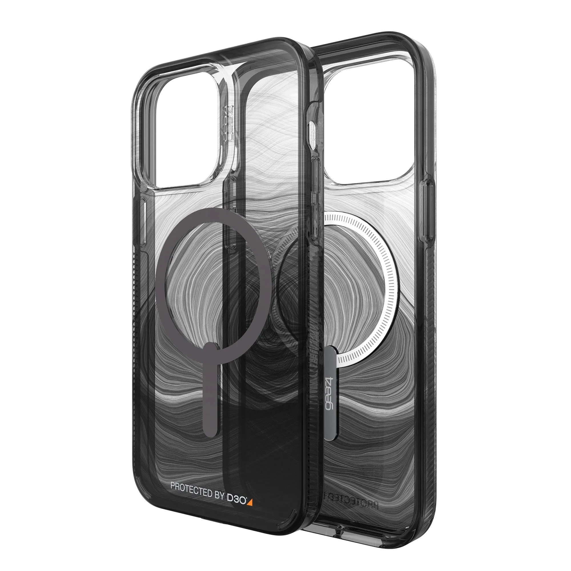 iPhone 14 Pro Max Gear4 D3O Milan Snap Case - Black Swirl - 15-10147