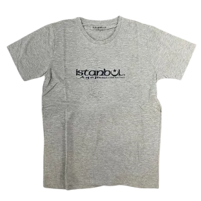 Istanbul Agop  T Shirt GREY (BLUE LOGO)