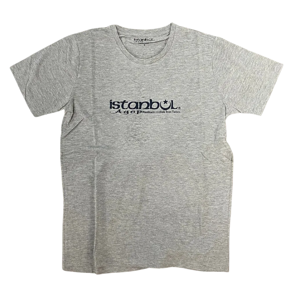 Istanbul Agop  T Shirt GREY (BLUE LOGO)