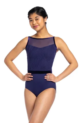 Jacq Leotard with Kara Lace & Velvet