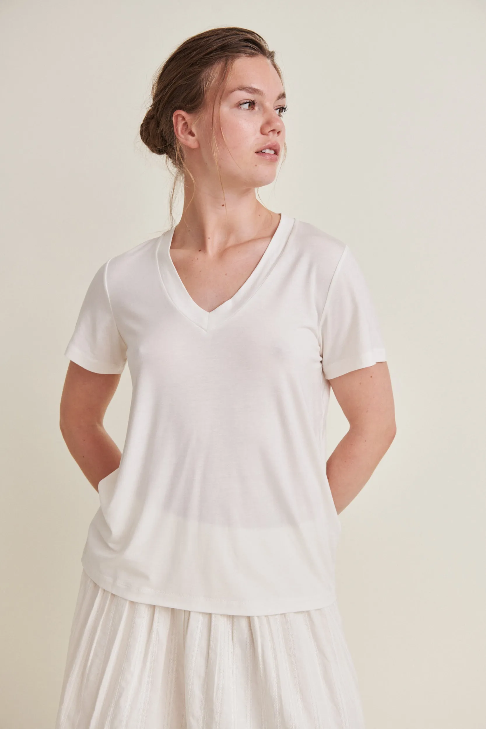 Joline V-neck - Off White