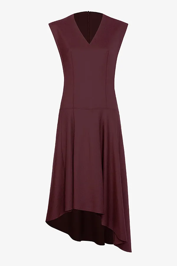 Kelsey Dress - Sharkskin :: Garnet