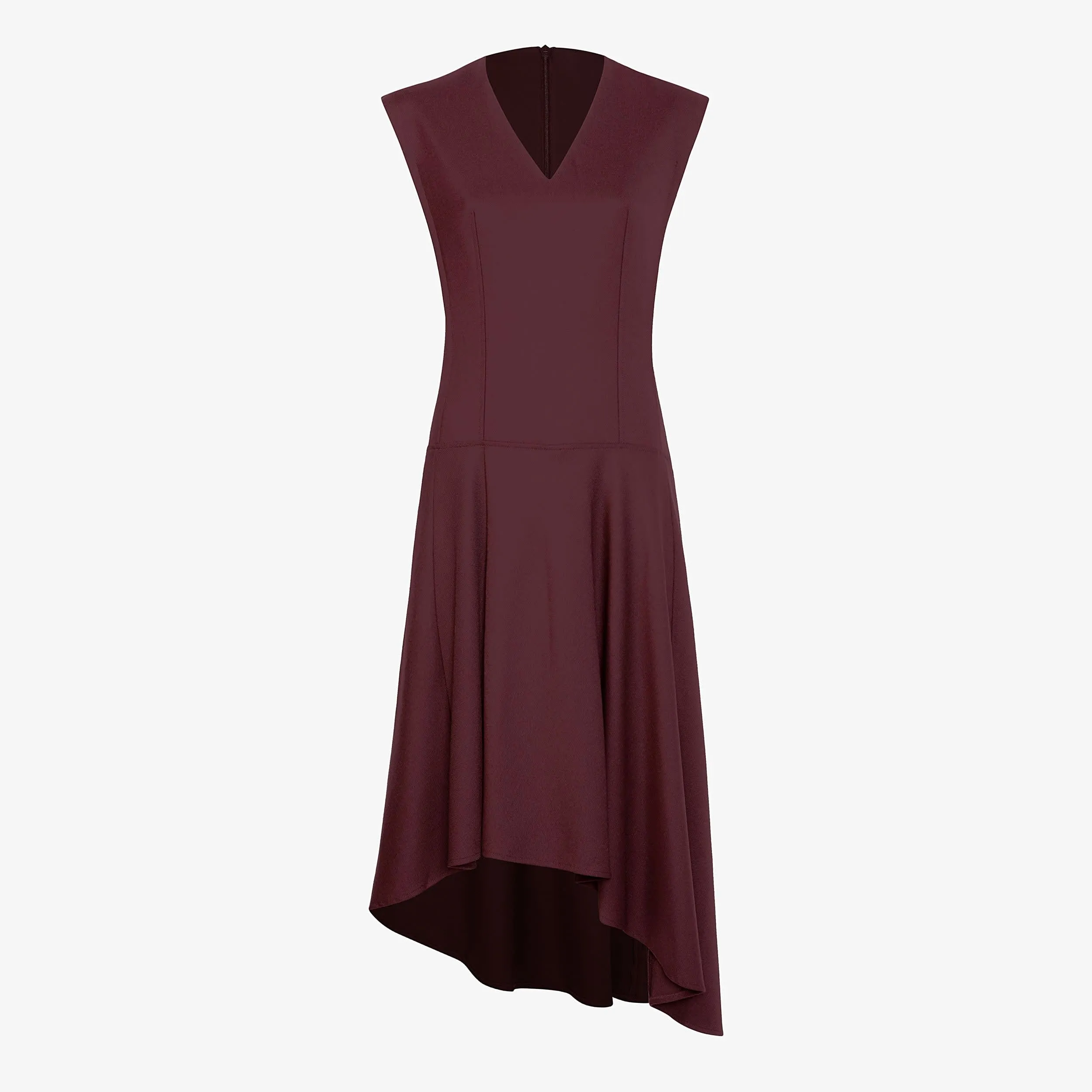 Kelsey Dress - Sharkskin :: Garnet