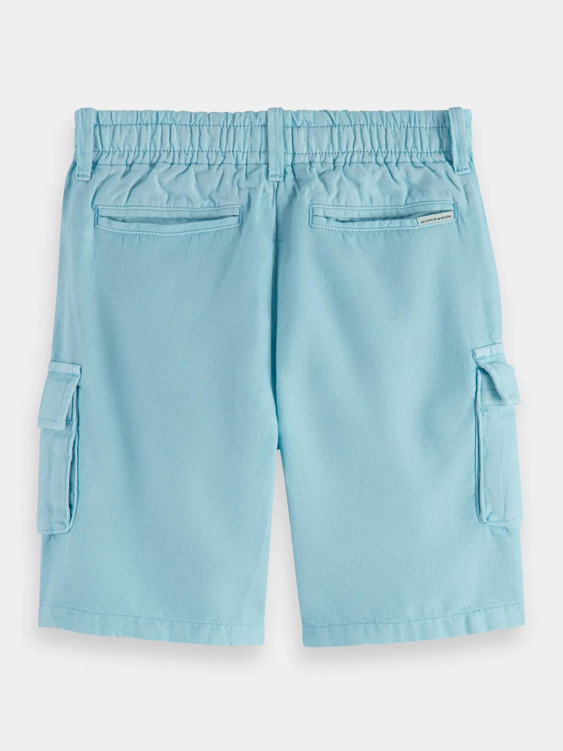 Kids - Longer-length garment-dyed cargo shorts