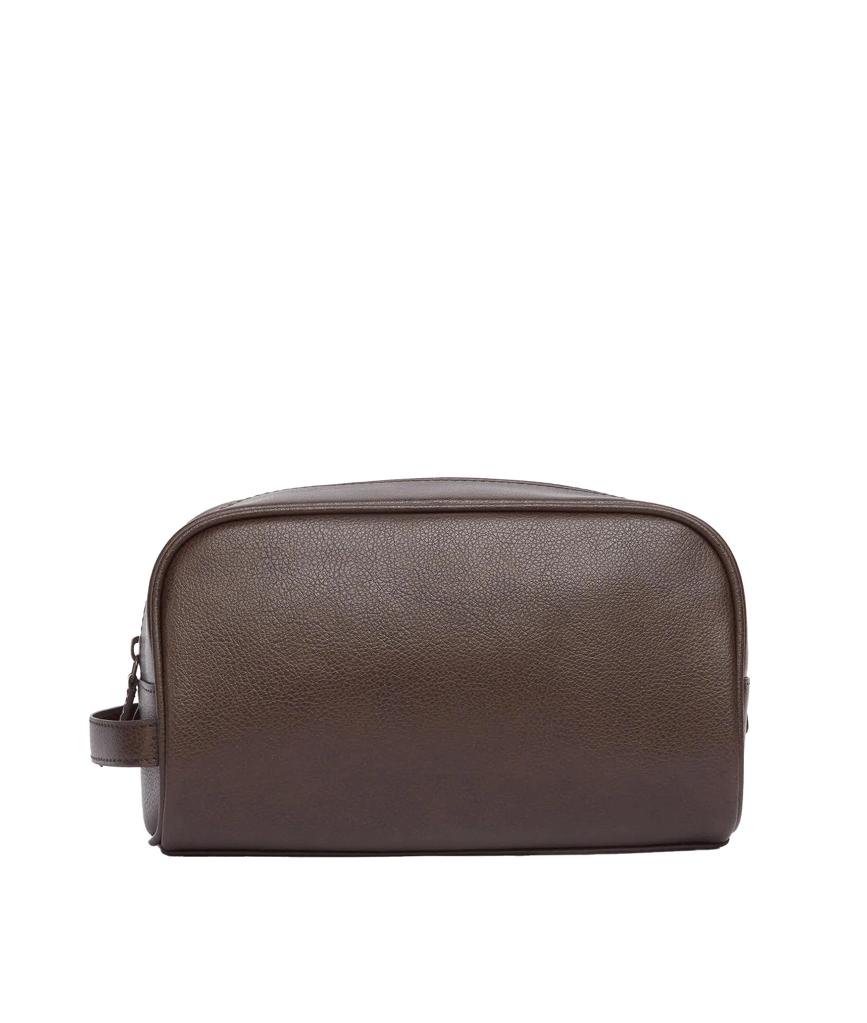 Leather Washbag - Brown