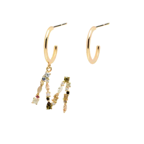 Letter M Earrings