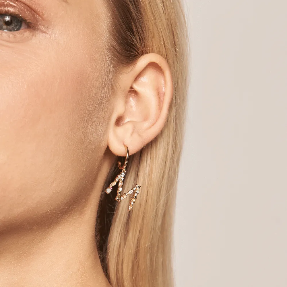 Letter M Earrings