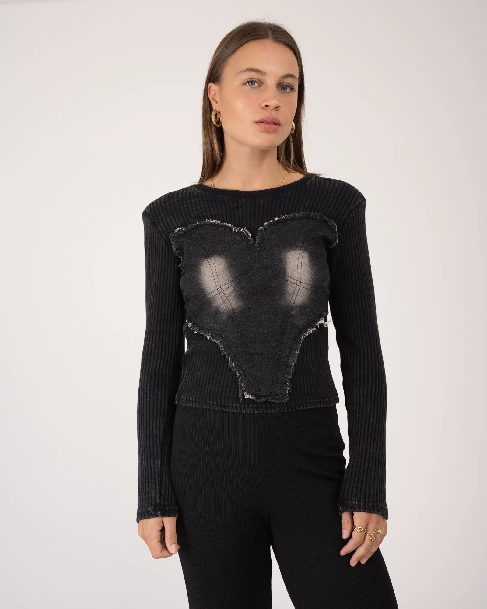 Lon Longsleeve Corset Dark Grey One Size