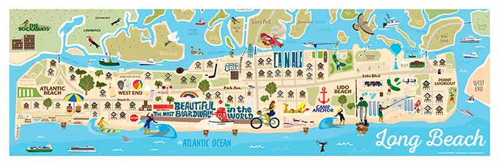 Long Beach Illustrated Map