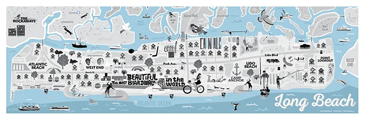 Long Beach Illustrated Map