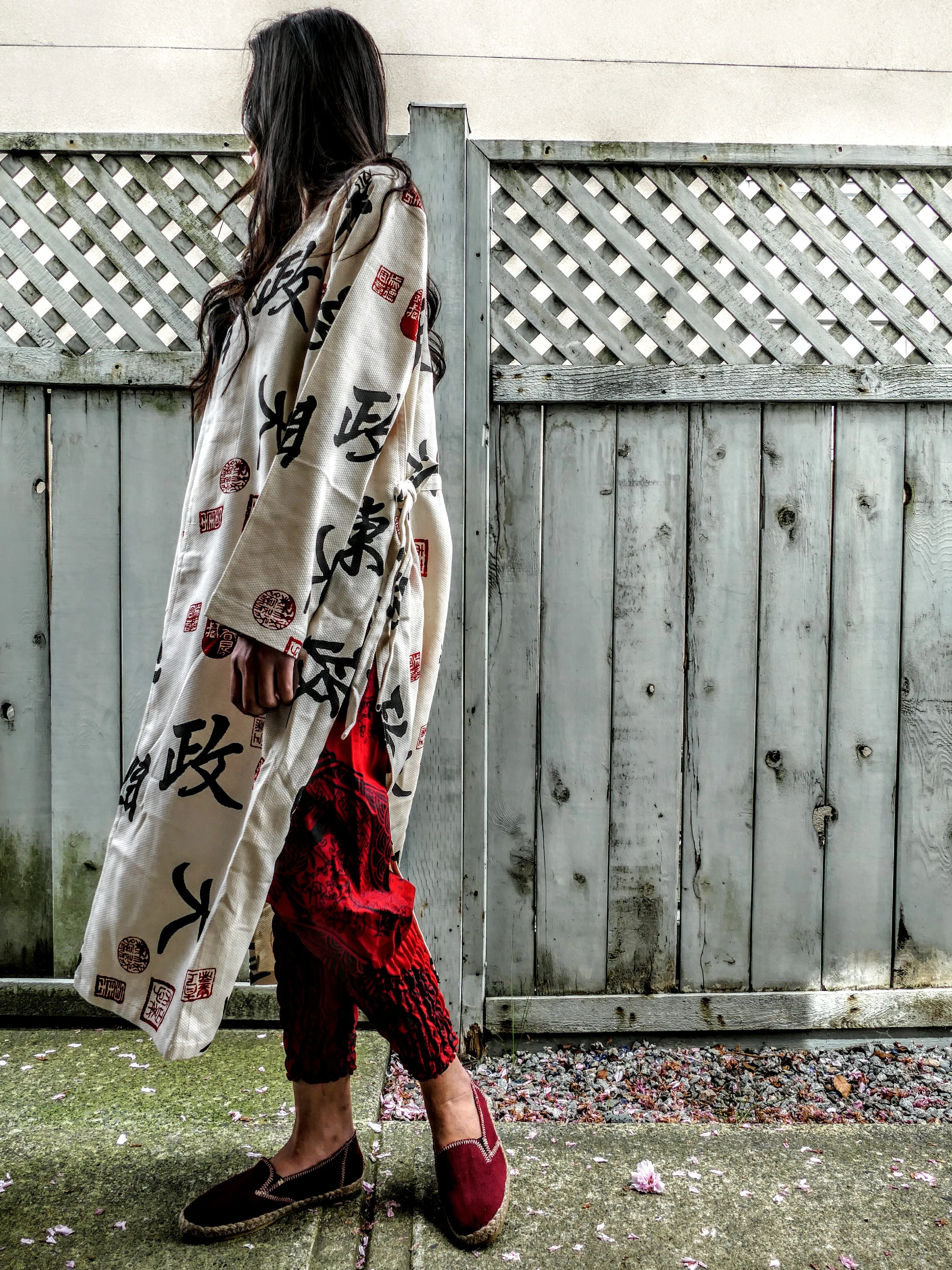 Long Monk Style Kimono Special - White