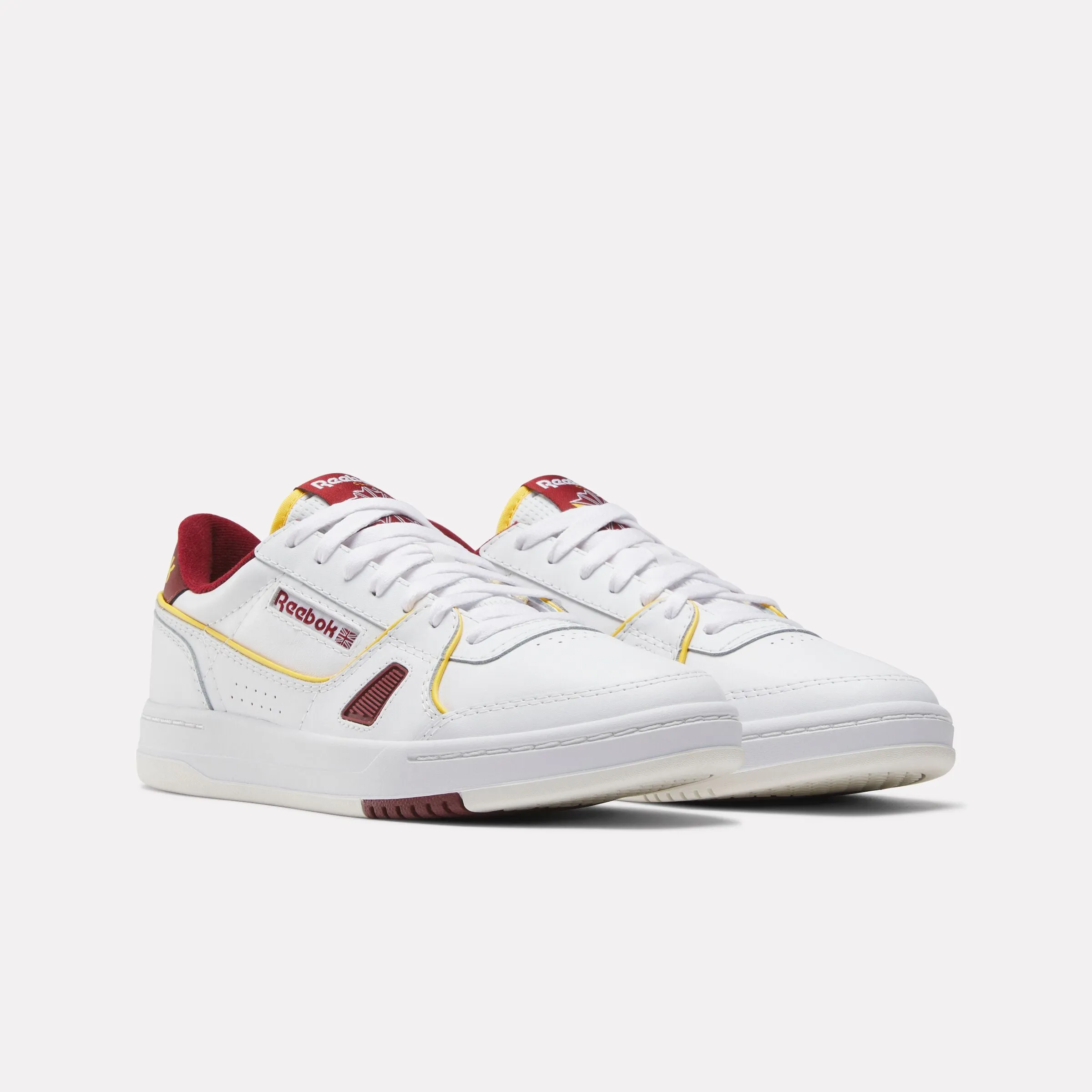 Lt Court Shoes White/Richmaroon/Fiercegold