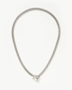 Lucy Williams T-Bar Chain Necklace | Silver Plated