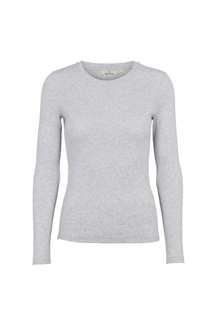 Ludmilla LS Tee - Light Grey Mel.