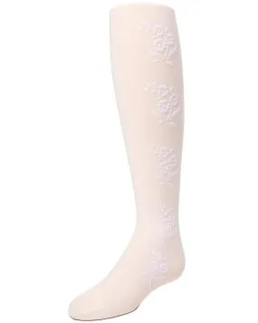 MeMoi Flocked Fabric Floral Tights Style: MK-745