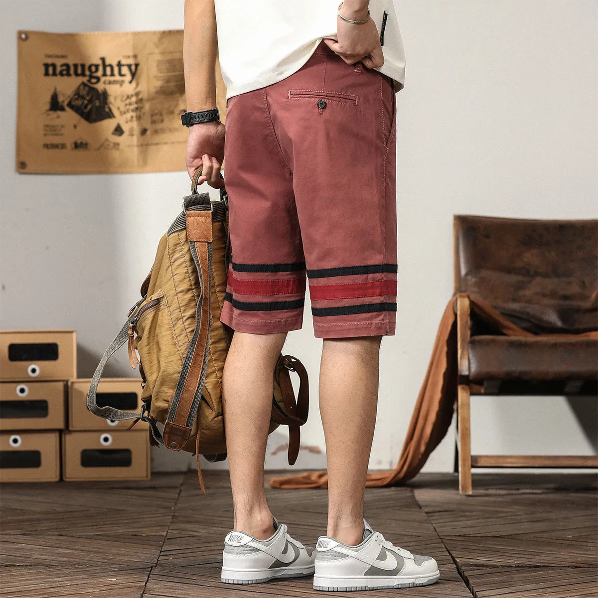 Men's Casual Athletic Short Fashion Fit Young Pants Slim Cargo Shorts | G3612