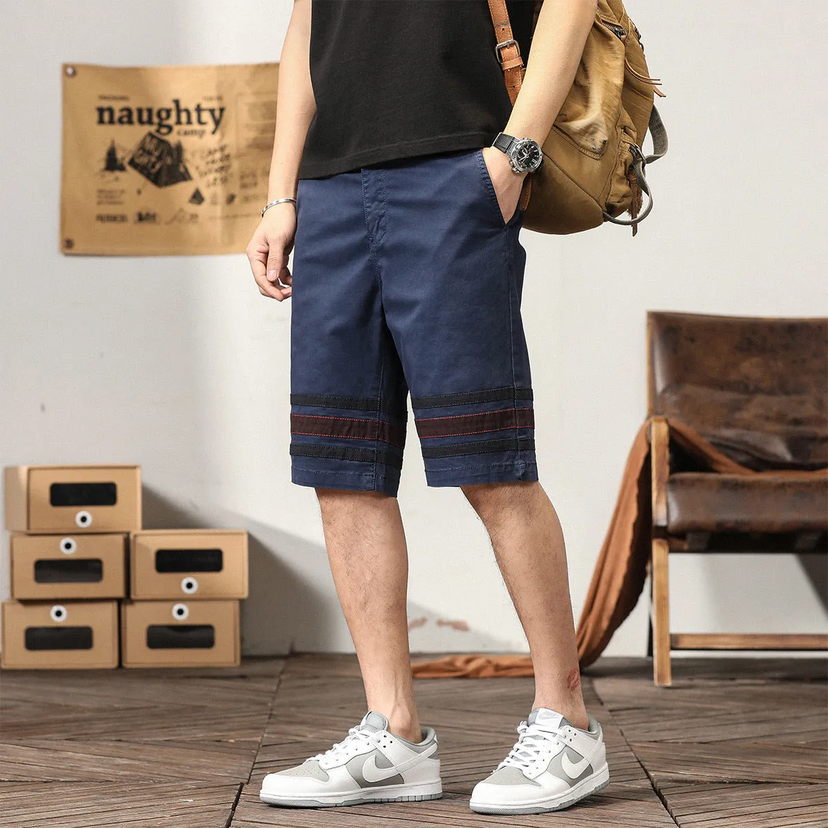 Men's Casual Athletic Short Fashion Fit Young Pants Slim Cargo Shorts | G3612